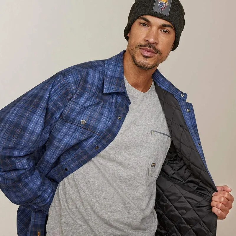 Rebar Flannel Insulated Shirt Jacket - Coastal Blue Plaid