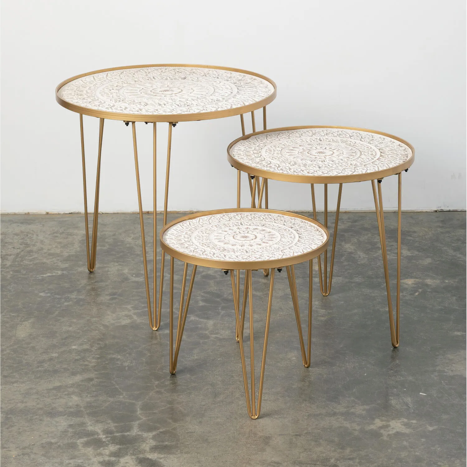 Round Stacking Tables - Set of 3