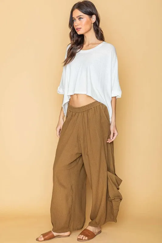 Rust Boho Style Cargo Pants