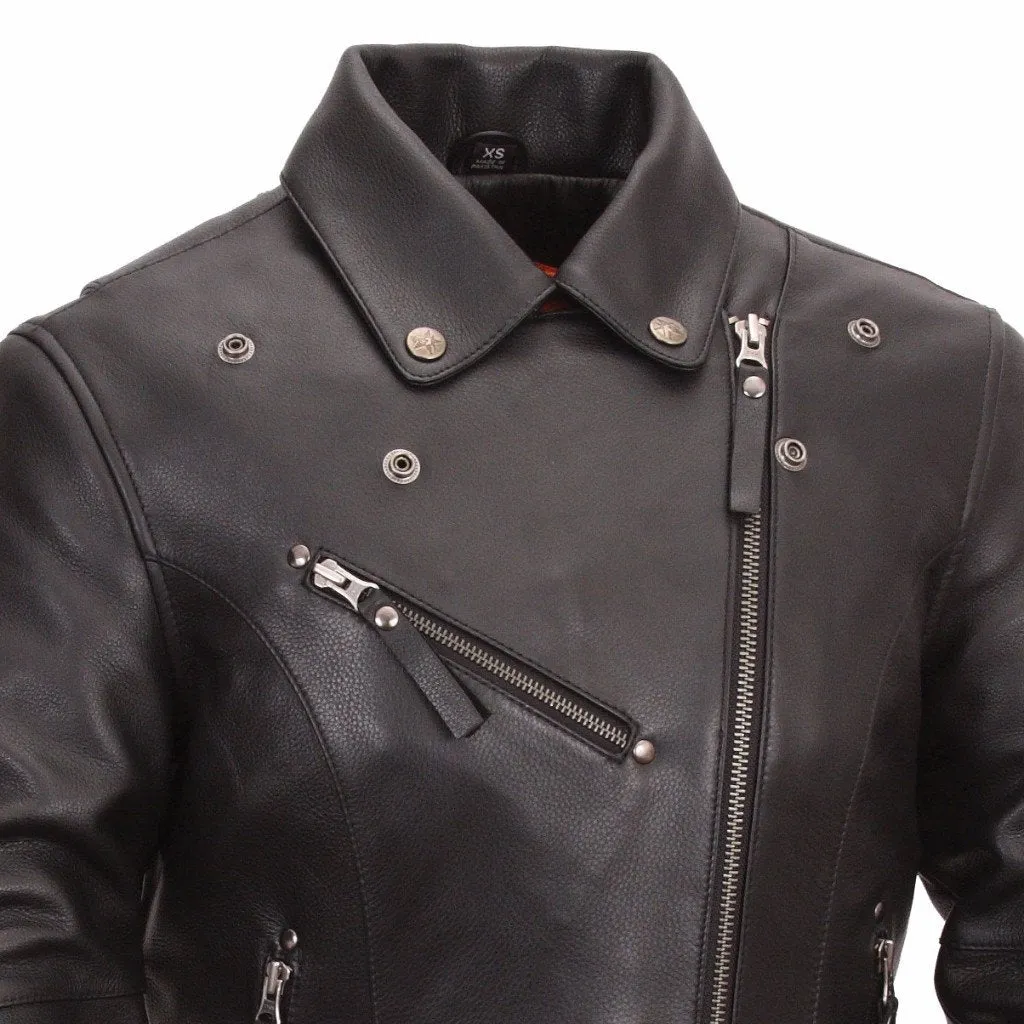 Scarlett Star - Women's Motorcycle Leather Jacket