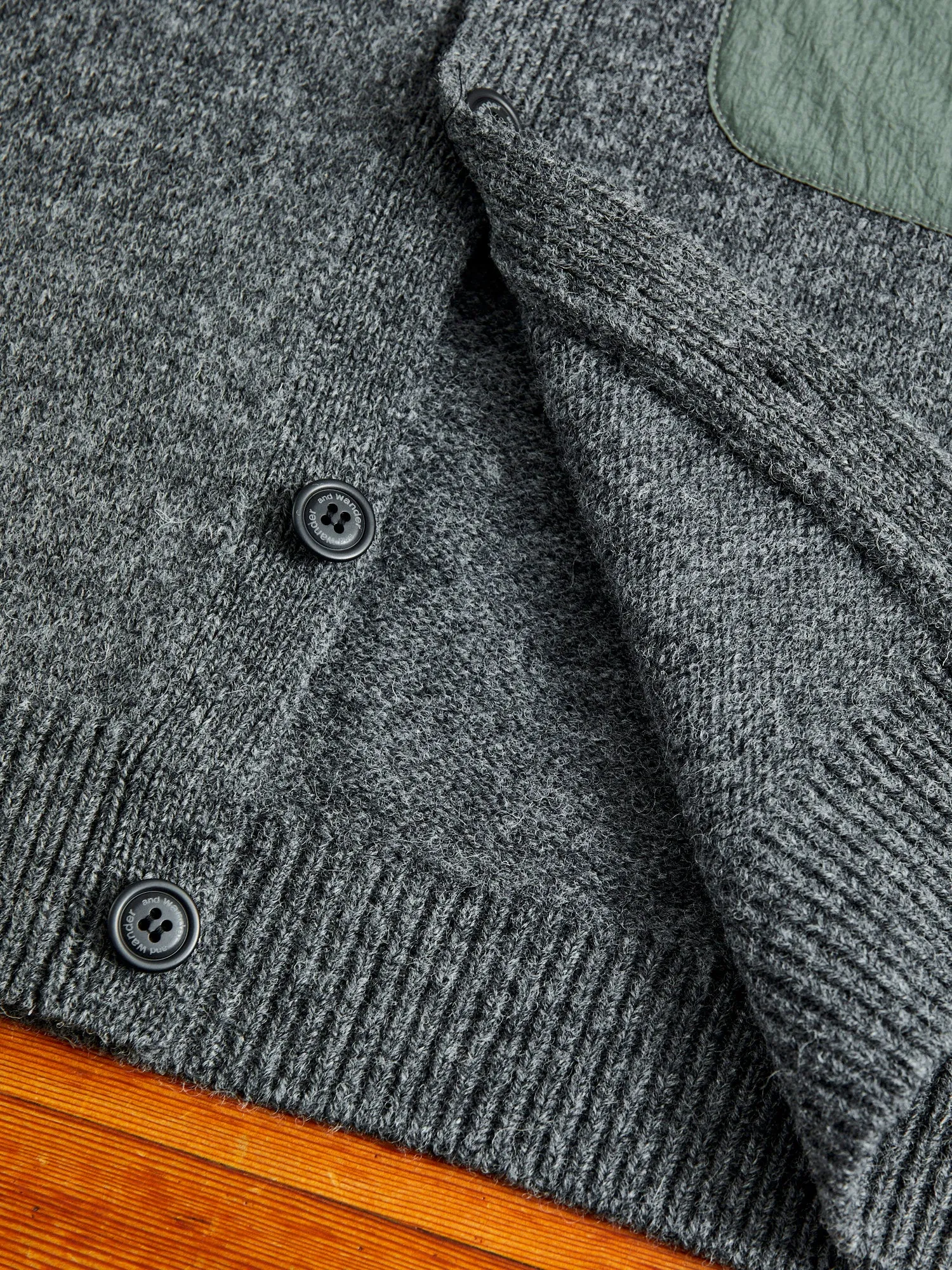 Shetland Wool Cardigan in Gray