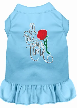 Timeless Tale Screen Print Dog Dress Baby Blue Sm