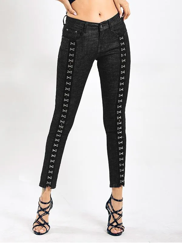 Unique Elastic Jeans Pants Bottoms