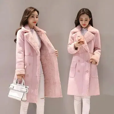 Winter Fashion New High Quality Rabbit fur coat Velvet Fur Coat Long Fur Coat Female Loose Thick Warm Mink fur Teddy coat