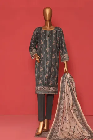 Wintry Prints By HZ Stitched 3 Piece Printed Khaddar Vol-01 Collection'2024-KP-105