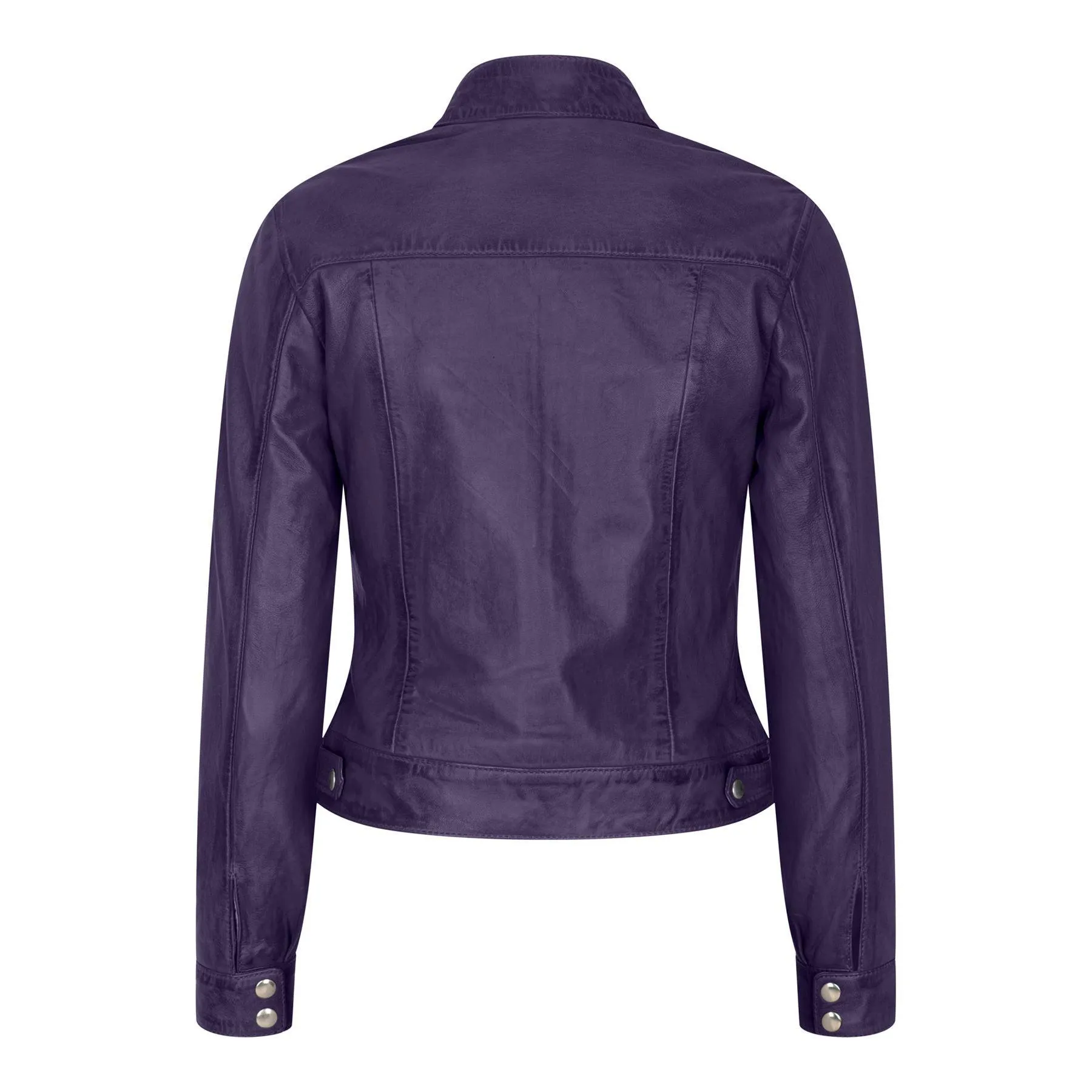 Women's Leather Moto Biker Jacket