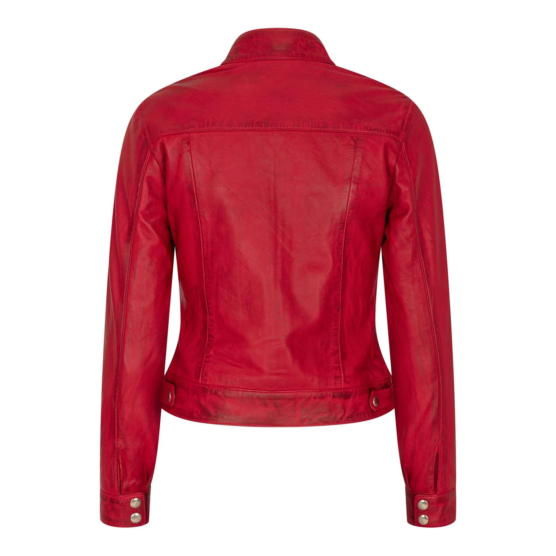 Women's Leather Moto Biker Jacket