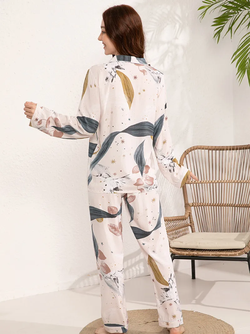 Women's Night Wear Rayon Printed Pajama Set