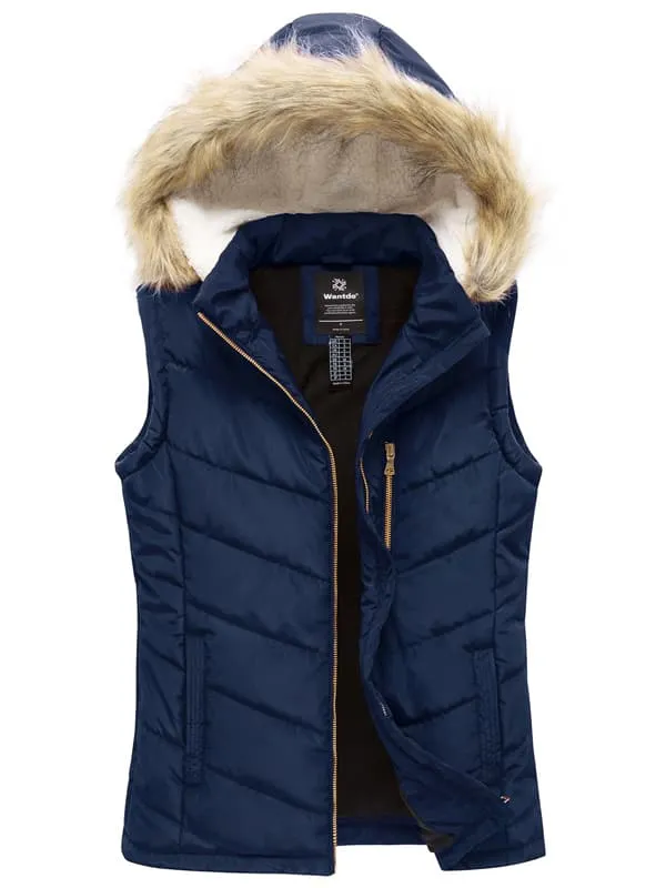 Women's Thicken Vest Quilted Padding Puffer Vest（复制）