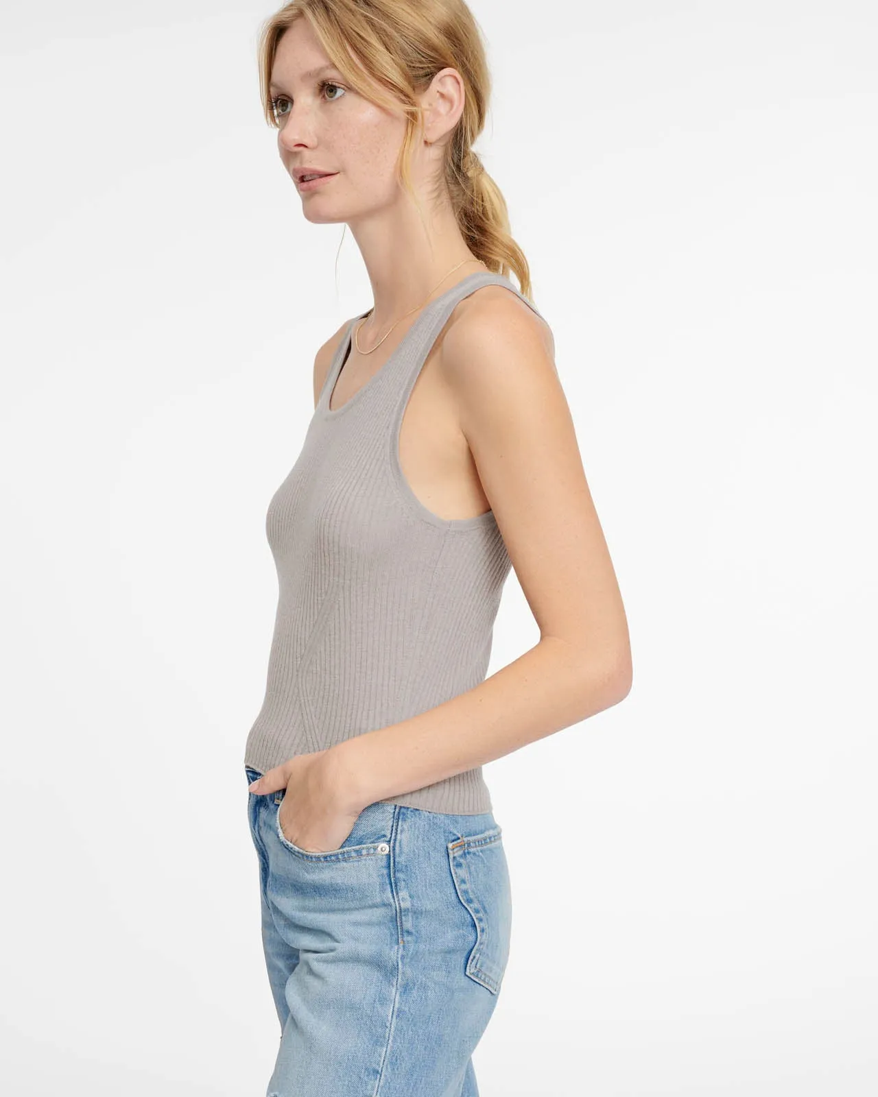 Wool Cashmere LYR Tank