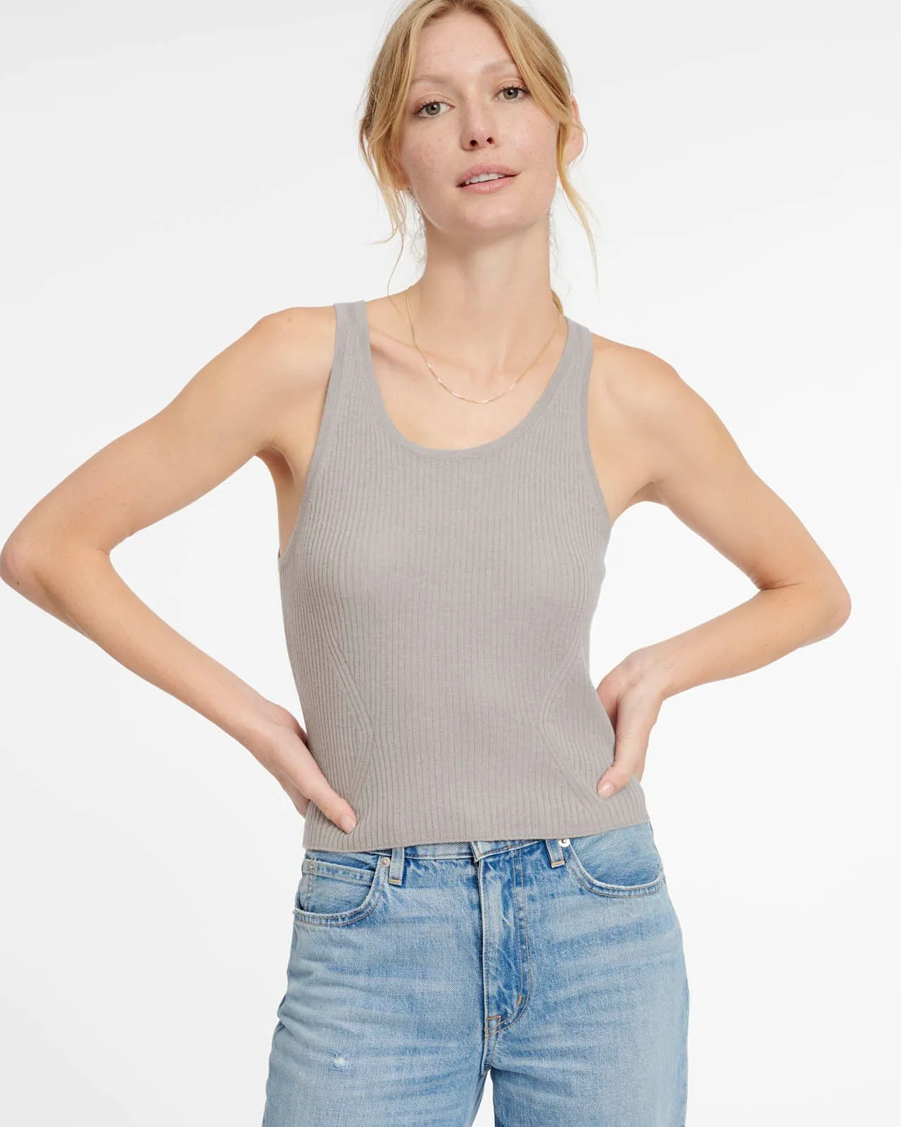 Wool Cashmere LYR Tank