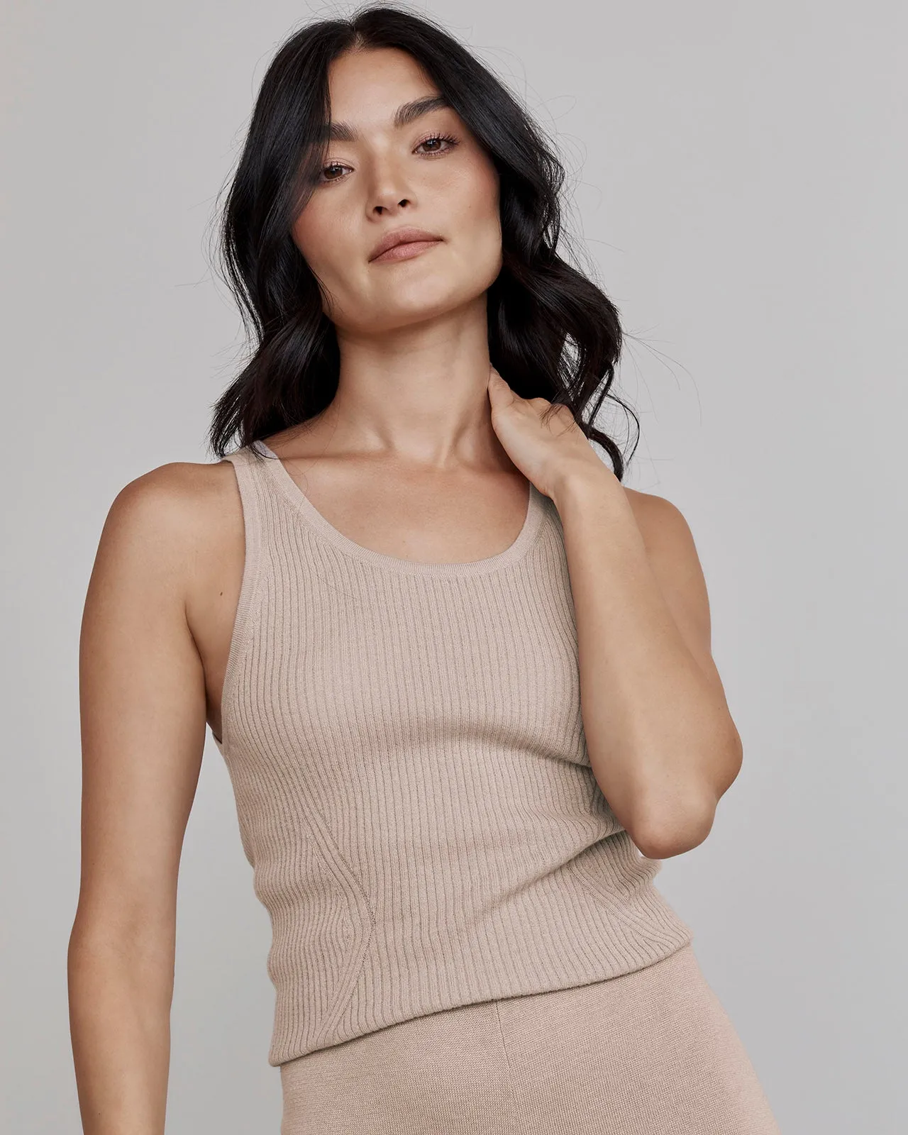 Wool Cashmere LYR Tank