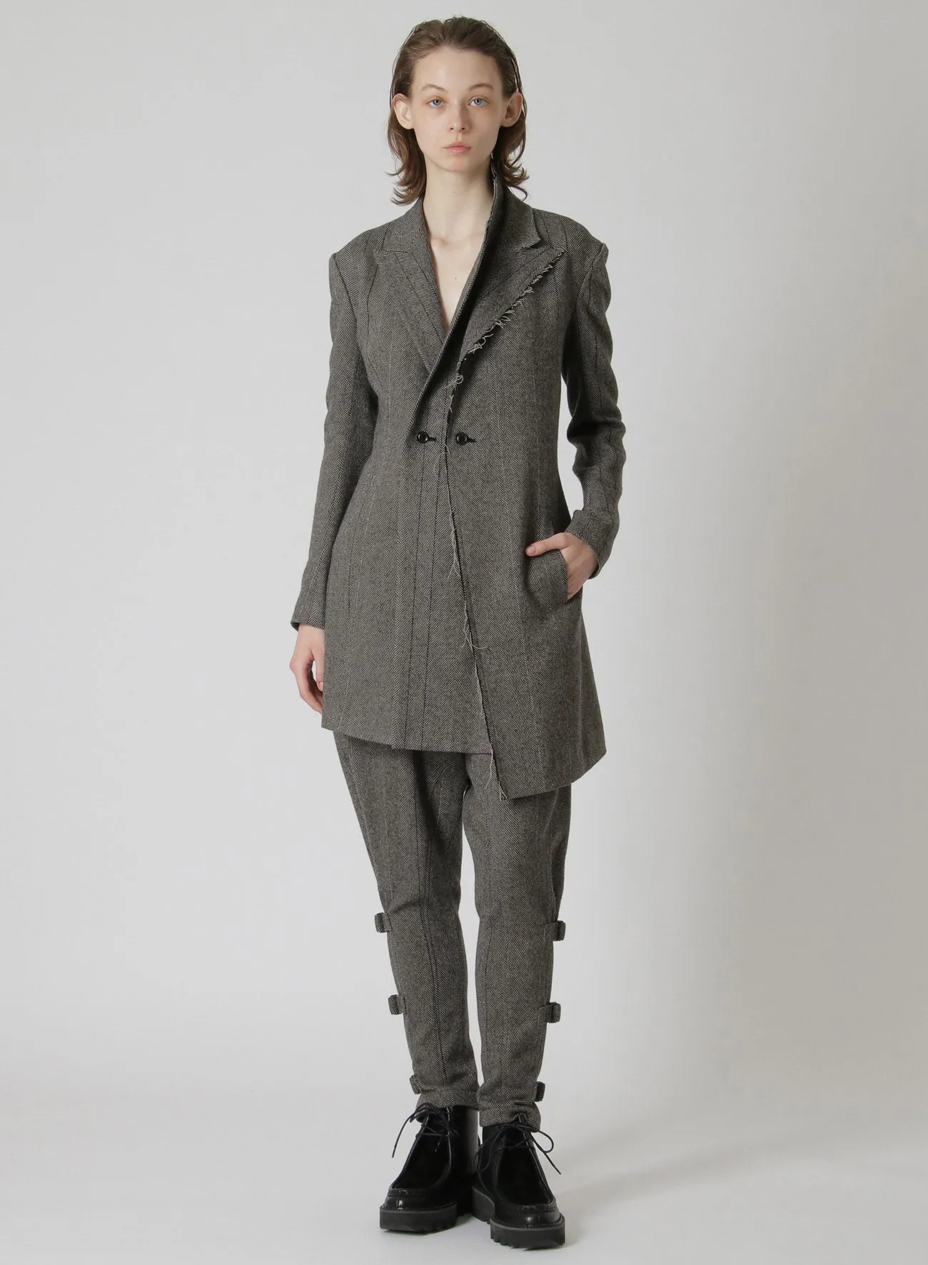 WOOL TWEED HERRINGBONE JODHPURS